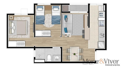 Imagem 8 de 15 de Apartamento Para Venda Em Curitiba, Campo Comprido, 2 Dormitórios, 1 Banheiro, 1 Vaga - Ctb1885_1-2394067