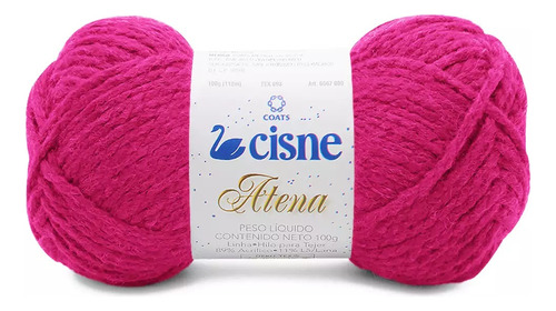 Lã Atena Cisne 100g 112 Metros Tex 893 Crochê E Tricô Cor 00163- Pink