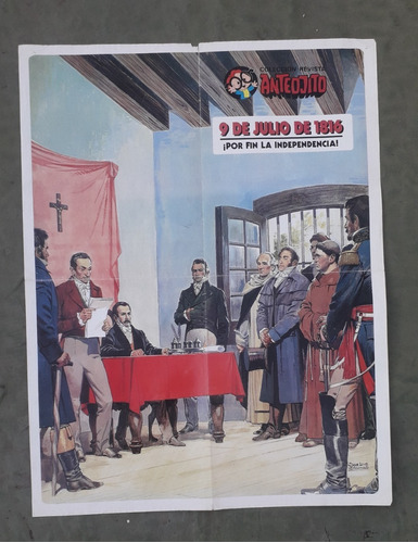 Poster  Lamina Antiguo Revista Anteojito * 9 De Julio