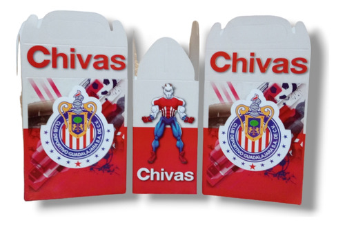 Chivas De Guadalajara Pack 80 Cajas Dulceras Para Cumpleaños
