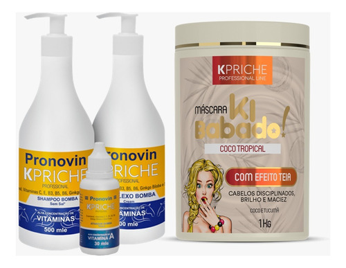 Kit Babado! Que Cresce Coco Tropical Kpriche Frete Grátis