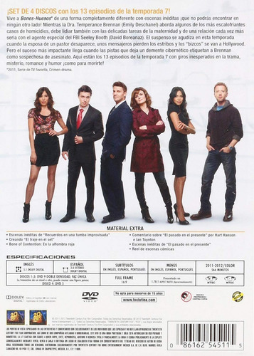 Bones Huesos Septima Temporada 7 Siete Dvd