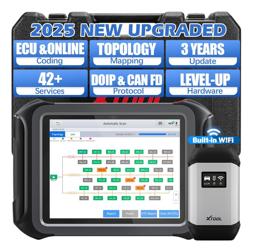 Escaner Automotriz Xtool Xt90 Topologia 3 Años + 42 Funcion