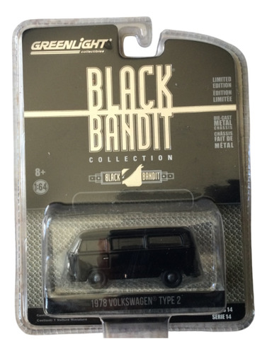 Greenlight Black Bandit S14 1978 Volkswagen Type 2 Combi Negro