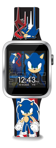 Accutime Sega Sonic The Hedgehog Black Reloj Inteligente Par