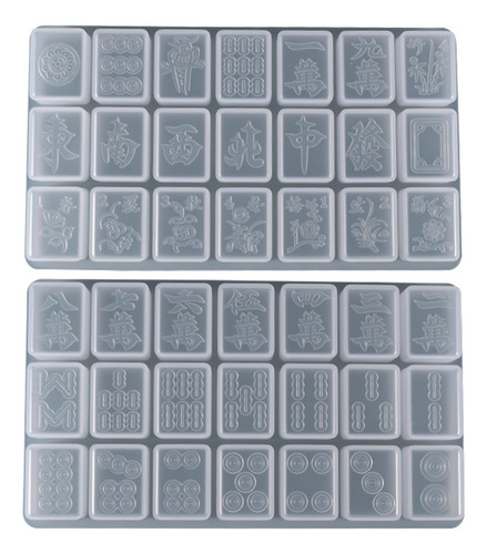 (a) Molde De Resina Epoxídica De Cristal Uv Mahjong Tiles, 2