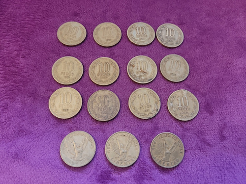 Monedas Antiguas 10 Pesos 