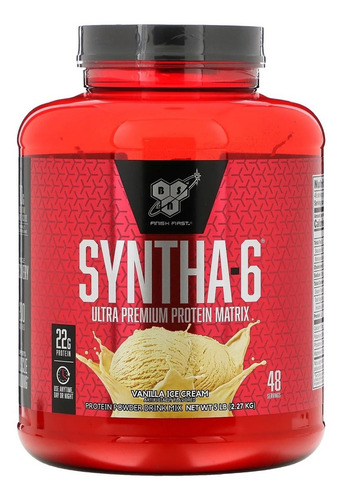Suplemento en polvo BSN Ultra Premiun Protein Matrix Syntha-6 proteína sabor strawberry milkshake en pote de 2.27kg