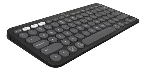 Teclado Logitech K380s Pebble Keys 2 Bluetooth Grafito Negro Español Latinoamérica
