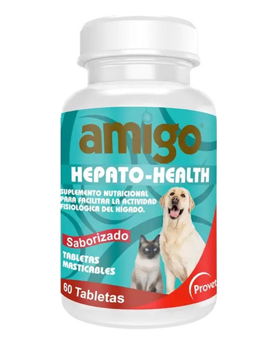 Provet Amigo Hepato Health 60tab Hepatoprotector Perros Gato