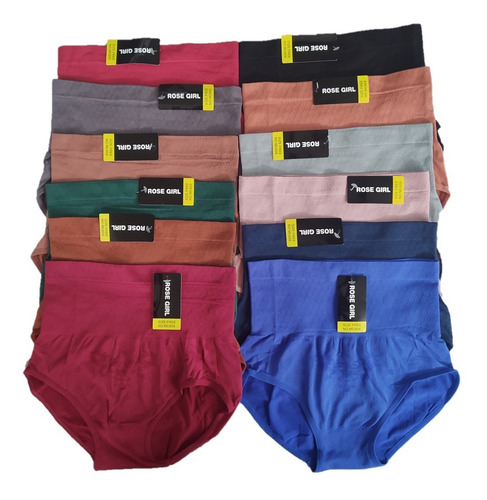 Pantaleta Talla Extra Con Faja Dama 12 Pzas. Lycra Unitalla