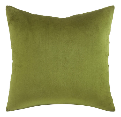Fundas De Cojin Verde Olivo Con Franja Dorada 60x60cm 2 Pzs
