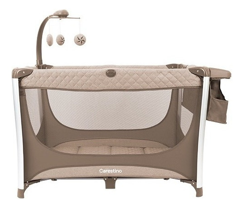 Cuna Corral Carestino Valencia Beige + Cambiador + Móvil