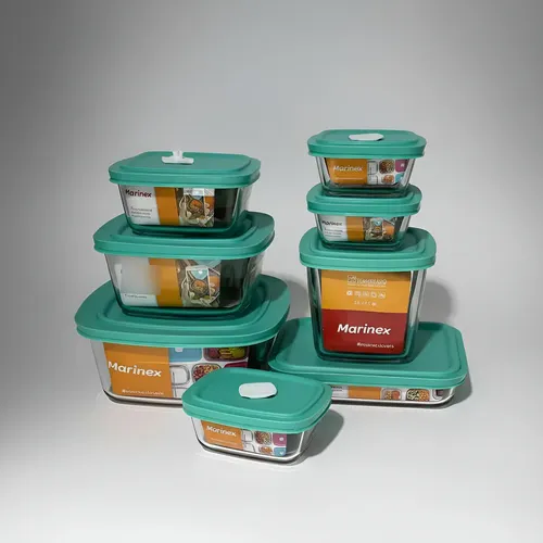 Pote de Vidro Marinex  7 Peças