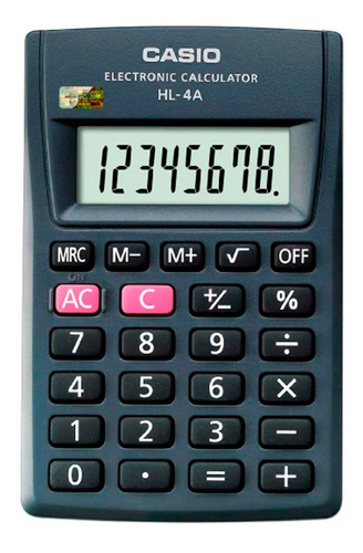 Calculadora De Bolsillo 8 Dígitos Porcentaje Negro Casio