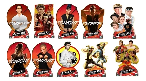 comprar Decoraçao De Festa Cobra Kai Kit 10 Display De 20 Cm 