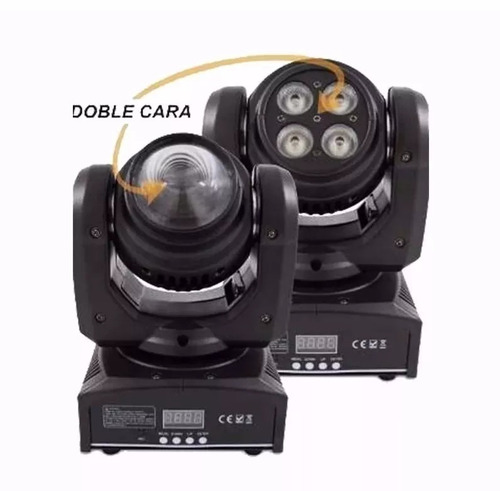 Cabezal Movil Led Doble Wash Rgbw 4x15w + Beam 1x10w Rgbw