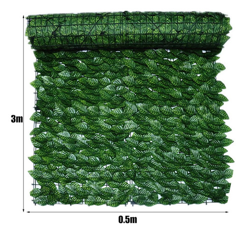 Seto Artificial, 1 Rollo, Valla Para Plantas, Pared De Hojas