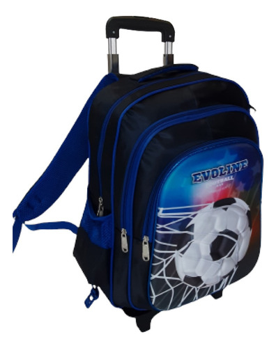 Mochila Carro Futbol 46cm Cartuchera Y Lunchera De Regalo