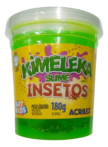Slime Kimeleka Insetos 180g Verde Acrilex