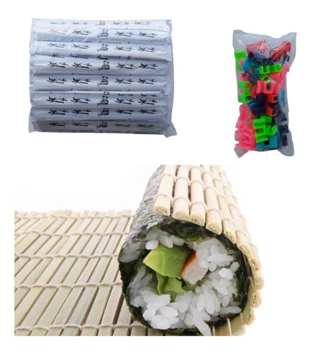 Combo Sushi Palitos Chinos - Ayuda Para Palitos - Esterilla 