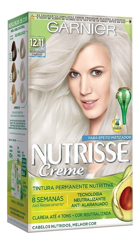 Tintura Nutrisse Creme Cor 12.11 Louro Platinado Garnier