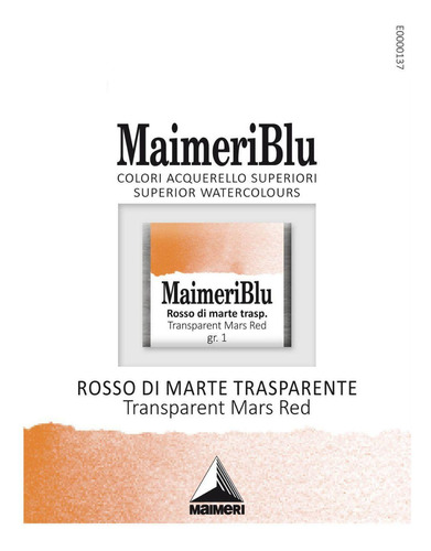 Aquarela Maimeri Blu Pastilha Gr.1 250 Transp Mars Red 1,5ml