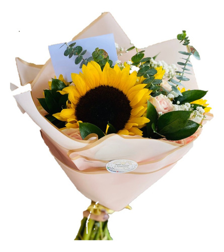 Bouquet Con Girasoles Y Rosas