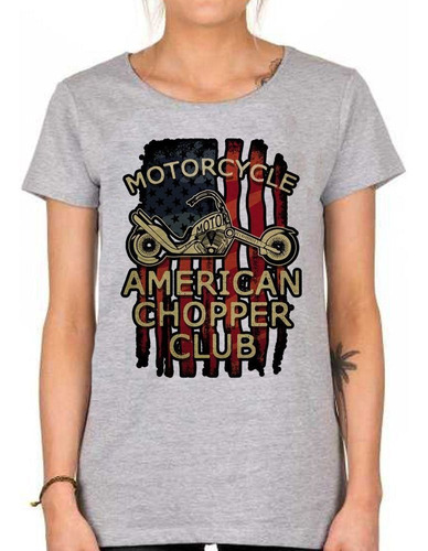 Remera De Mujer Motorcycle American Chopper Club