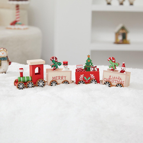 Juguete De Tren De Navidad De Madera, Decoración Del De