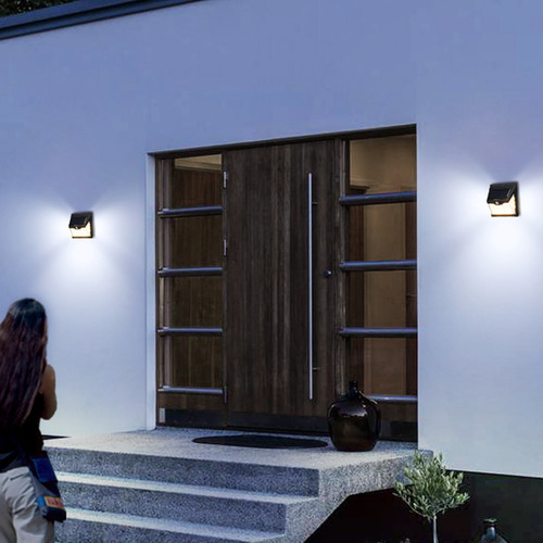 Paquete de 4 luces solares de 40 LED con sensor de movimiento, Wireless Security Lights for Outdoor, Input, Patio, Garage, Porche, 6500k White Pure