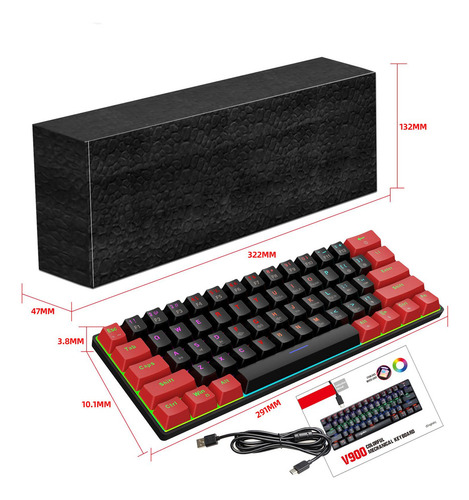 Teclado Para Juegos Accesorio Portátil Mini Teclado Para