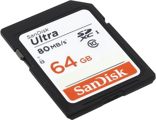 Imagen 1 de 5 de Memoria Sd Sandisk 64 Gb Ultra Clase 10 80mbps