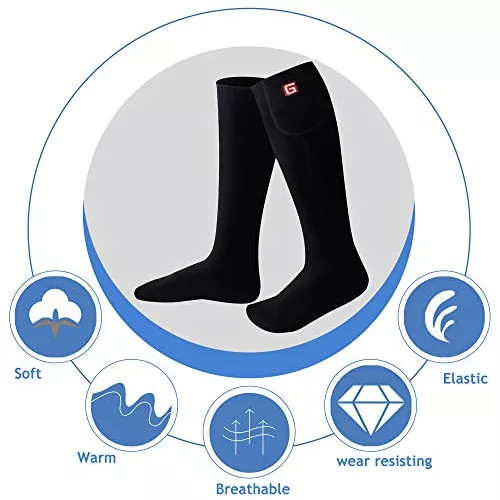 Autocastle Calcetines calefactables para hombre, recargables, con pilas,  calentadores de calor, calentados por batería, calentadores de pies, para –  Yaxa Colombia