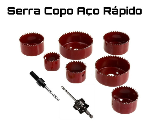 Kit 9 Pçs Serra Copo Bi-metal 14mm Á 127mm P/ferro Chapas