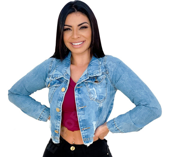 jaqueta jeans mercado livre feminina