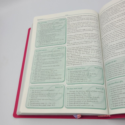 Imagen 9 de 9 de Biblia Para La Predicación En Inglés Kjv Imitacion Fucsia