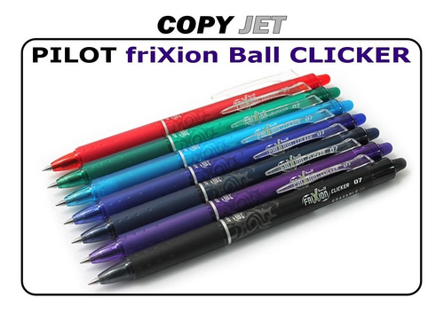 Pilot Frixion Ball Clicker 07 Borrable + Repuesto Tanque | MercadoLibre