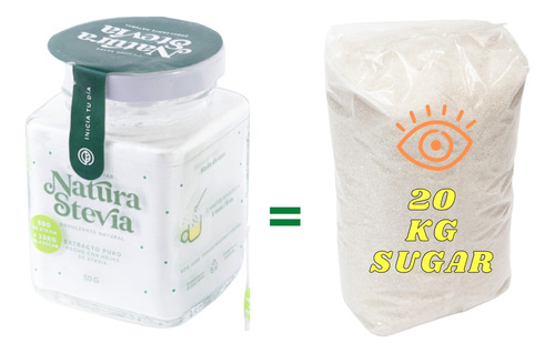 Stevia En Polvo 100% Pura De Stevia ¡2x1! Rinden 30kg Azúcar