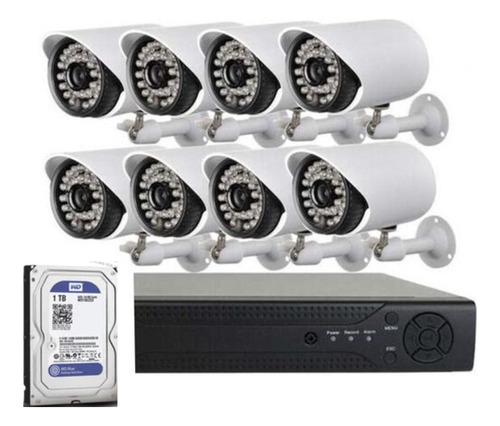 Sistema Vigilancia Dvr Cctv 8 Cámaras Fhd + Disco Duro 1tb