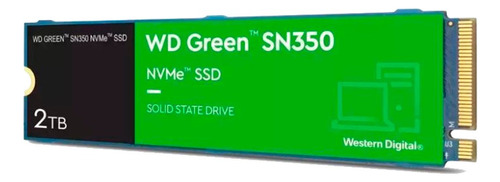 Disco sólido interno Western Digital WD Green SN350 WDS200T3G0C 2TB verde