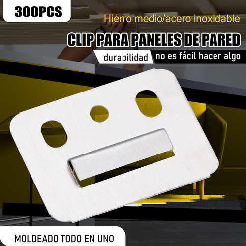 GVFYY 300pz Grapas Industriales Para Lambrin Interior Decorativo, Abrazadera para Panel de Pared Integrado hebilla de Panel de Pared Resistente para Asientos de Inodoro Montaje de Muebles