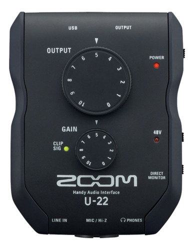 Interface de áudio acessível Zoom U-22 Usb 2 entradas 2 saídas