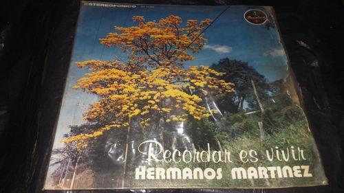 Hermanos Martinez Recordar Es Vivir Lp Vinilo Colombiana