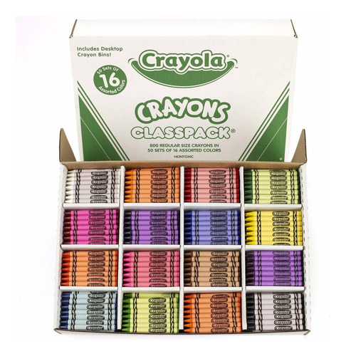 Naipes De Poker Surtido Crayola Pack De Clases, 800 Cera Npk