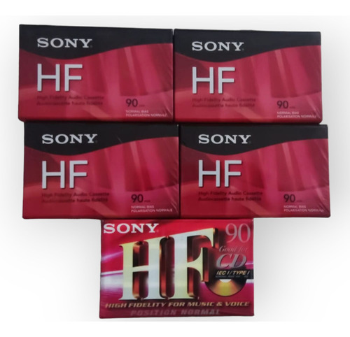 Pack 5 Cassette Original Sony Hf 90