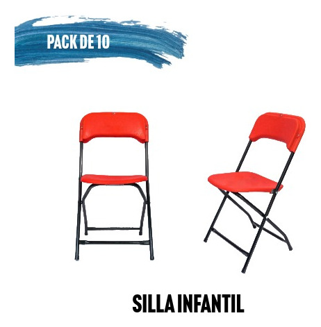 Sillas Plegable Para Fiestas Infantiles, Pack De 10