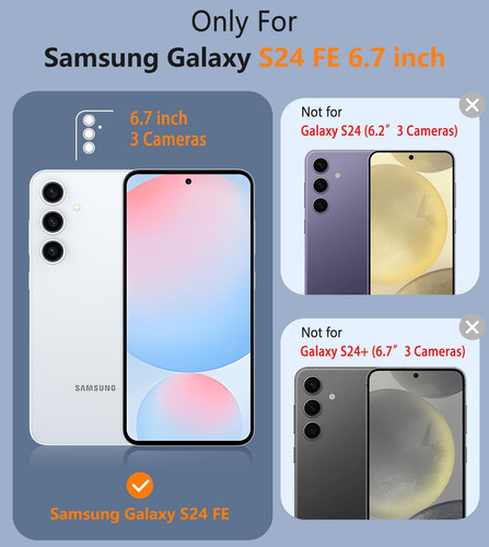 Phone Case Fntcase For Samsung Galaxy S24-fe W/ Belt-clip