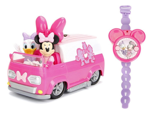 Carro De Control Remoto Minnie Mouse Van Rosa Con Daisy