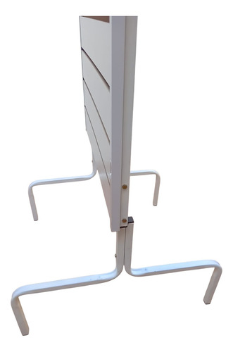 Exhibidor Comercial Panel Ranurado Practiwall Base Metálica Blanco